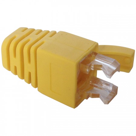 RJ45 PVC rugalmas végű sárga törésgátló