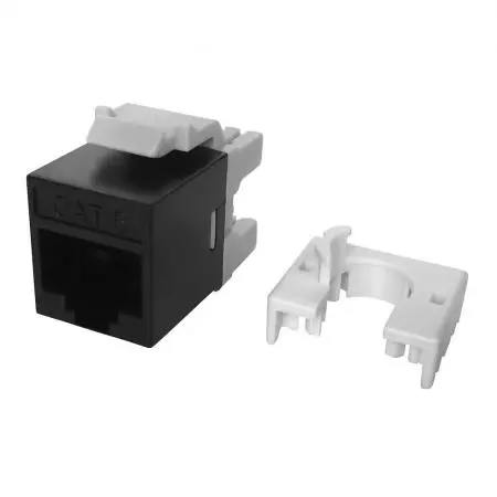 Cat.6 UTP 180 fokos 110 és Krone Slim Keystone Jack - 8P8C Cat.6 Árnyékolatlan   110 Krone betűzős Ethernet Jack