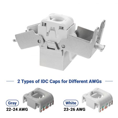 FTP Cat 6A Szerszámnélküli RJ45 port porvédővel