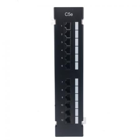 Cat 5e Nem védett 180°-os 12 portos falra szerelhető RJ45 Keystone panel