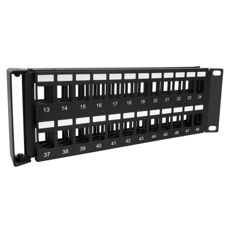 UTP V alakú 2U 48 portos üres patch panel