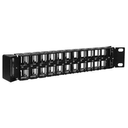 FTP 1U 48 Port Hajlítható V-szögű Üres Patch Panel