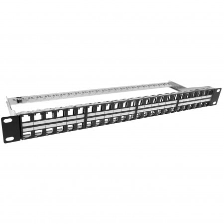 1U 48 portos Árnyékolt RJ45 üres panel