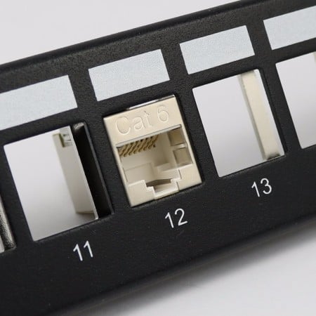 RJ45 Üres Panel Támogató Sínnel