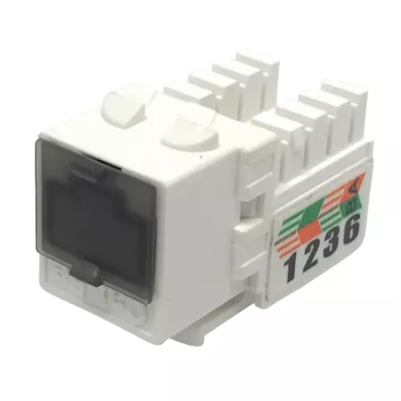 RJ45 porvédő a Keystone Jack-hez, átlátszó fekete