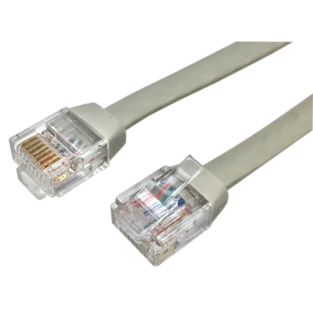Cat.6 UTP lapos patch kábel rövid moduláris csatlakozókkal - Cat.6 lapos patch vezeték PVC vagy LSZH burkolattal