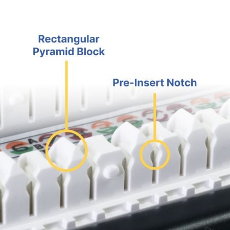 Cat 6 UTP 180 fokos 1U 24 portos töltött patch panel