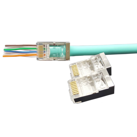 STP Cat 6 átmenő Ethernet csatlakozó